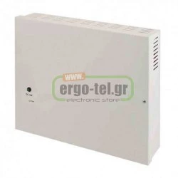 Επίτοιχο τροφοδοτικό 12-15VDC 8Α PULSAR PSDC08128T CCTV εσωτερικού χώρου σε μεταλλικό κουτί με LED