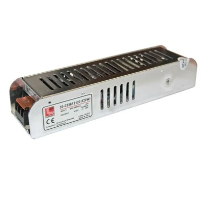 Τροφοδοτικό mini αλουμινίου 120W 230V στα 12VDC 10A για ταινίες και λάμπες led μη στεγανό IP20