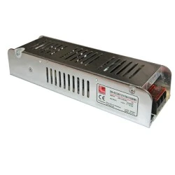 Τροφοδοτικό mini αλουμινίου 150W 12.5A 230V στα 12VDC για ταινίες και λάμπες led μη στεγανό IP20