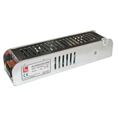 Τροφοδοτικό mini αλουμινίου ισχύος 120W 230V 5A στα 24VDC για ταινίες και λάμπες led μη στεγανό IP20