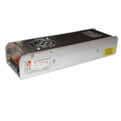 Τροφοδοτικό mini αλουμινίου 250W 10A 230V στα 24VDC για ταινίες και λάμπες led μη στεγανό IP20 Τροφοδοτικό mini αλουμινίου 250W 10A 230V στα 24VDC για ταινίες και λάμπες led μη στεγανό IP20