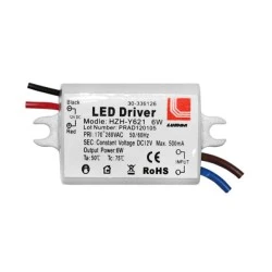Τροφοδοτικό 6W 500mA 230V στα 12VDC πλαστικό για ταινίες και λάμπες led