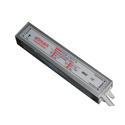 Τροφοδοτικό αδιάβροχο 15W 1,25A 230V στα 12VDC για ταινίες & λάμπες led στεγανό IP67