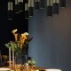 Γκρι πήλινο μοντέρνο φωτιστικό οροφής με λευκή ματ μεταλλική λεπτομέρεια μονόφωτο για λάμπα GU10