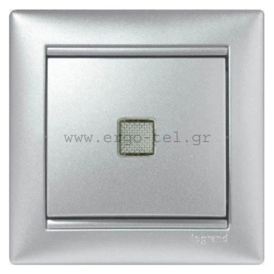 ΜΠΟΥΤΟΝ ΦΩΤΕΙΝΟ 230V ΚΛΙΜΑΚΟΣΤΑΣΙΟΥ VALENA METALLIC ΑΛΟΥΜΙΝΙΟ