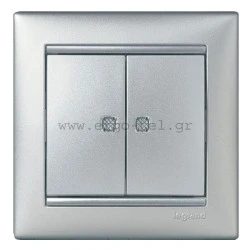 ΔΙΑΚΟΠΤΗΣ ΚΟΜΜΥΤΑΤΕΡ ΦΩΤΕΙΝΟΣ VALENA METALLIC ΑΛΟΥΜΙΝΙΟ