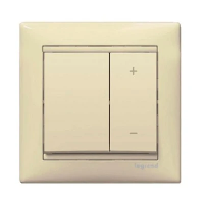 Ρυθμιστής πατητός 400W για λάμπες 230V & 12V κρεμ Legrand Valena Classic