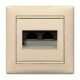 Πρίζα RJ 45 2 εξόδων UTP κατ 6 κρεμ Legrand Valena Classic