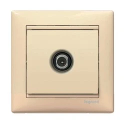 Πρίζα τηλεόρασης TV απλή κρεμ Legrand Valena Classic