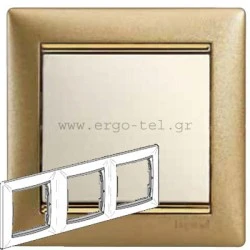 ΠΛΑΙΣΙΟ 3 ΘΕΣΕΩΝ ΟΡΙΖΟΝΤΙΟ VALENA GOLD/GOLD (ΜΑΤ ΧΡΥΣΟ) ΠΛΑΙΣΙΟ 3 ΘΕΣΕΩΝ ΟΡΙΖΟΝΤΙΟ VALENA GOLD/GOLD (ΜΑΤ ΧΡΥΣΟ)