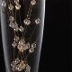 LED κρεμαστό μεταλλικό φωτιστικό 3000K θερμό φως με διακοσμητικά κρυσταλλάκια εσωτερικά