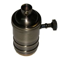 Διακοσμητικό ντουί Vintage E27 χρυσό πατίνα γυαλιστερό ορειχάλκινο με γυριστό διακοπτάκι