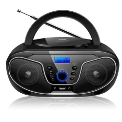Φορητό ράδιο VT-832 CD/ MP3/USB με Bluetooth αποσπώμενο καλώδιο AC και υποδοχή Aux-In
