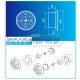 Εξαεριστήρας μπάνιου Φ100mm & Φ120mm 11W στρογγυλός σειρά WE-120 220V 120m³/h 41dB
