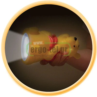Παιδικό φωτιστικό νυκτός & φακός Winnie The Pooh τρισδιάστατη σχεδίαση 3D επαναφορτιζόμενο