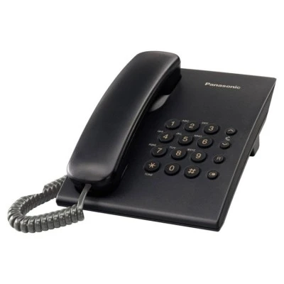 Ενσύρματο τηλέφωνο Panasonic KX-TS500EXB σε μαύρο χρώμα με επιλογές κουδουνισμού 3 επιπέδων Ενσύρματο τηλέφωνο Panasonic KX-TS500EXB σε μαύρο χρώμα με επιλογές κουδουνισμού 3 επιπέδων