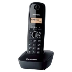 Ασύρματο τηλέφωνο Panasonic μαύρο KX-TG1611GRH Ελληνικό μενού με αναγνώριση και φωτιζόμενη οθόνη 