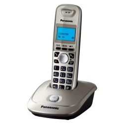 Panasonic ασύρματο τηλέφωνο KX-TG2511GRM σε ασημί χρώμα με φωτιζόμενη οθόνη LCD 
