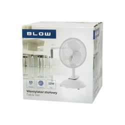 Ανεμιστήρας επιτραπέζιος 6"/15cm 25W 2 σε 1 με κλιπ BLOW σε λευκό χρώμα