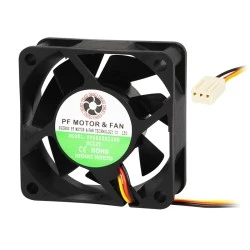 Ανεμιστήρας με διάσταση 60x60x25mm τάση τροφοδοσίας 12V με ρουλεμάν 39,5 m³/ώρα & ταχύτητα 4500rpm