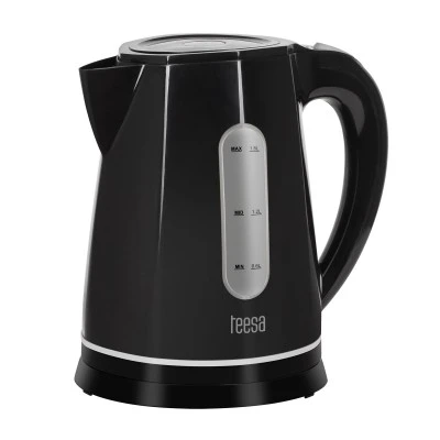 Ηλεκτρικός Βραστήρας 2200W TEESA με χωρητικότητα 1.8L σε μαύρο χρώμα με περιστρεφόμενη βάση & αφαιρούμενα φίλτρα Ηλεκτρικός Βραστήρας 2200W TEESA με χωρητικότητα 1.8L σε μαύρο χρώμα με περιστρεφόμενη βάση & αφαιρούμενα φίλτρα