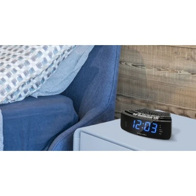 Ψηφιακό Ραδιόφωνο - Ρολόι Kruger&Matz 1.2" μπλε οθόνη LED διπλής αφύπνισης Ψηφιακό Ραδιόφωνο - Ρολόι Kruger&Matz 1.2" μπλε οθόνη LED διπλής αφύπνισης
