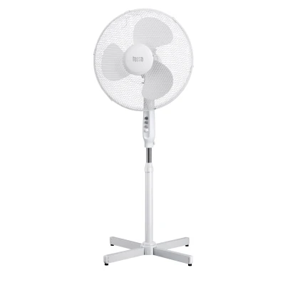 Ανεμιστήρας TEESA 45W 17"/43cm με 3 ταχύτητες με ρυθμιζόμενο ύψος σε λευκό χρώμα 