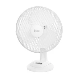 Ανεμιστήρας επιτραπέζιος TEESA 35W 13'/33cm με 3 ταχύτητες με ρυθμιζόμενη γωνία κλίσης λευκό χρώμα