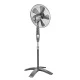 Ανεμιστήρας TEESA με τηλεκοντρόλ 55W 17'/43cm με 8 ταχύτητες λειτουργίας μαύρο χρώμα 
