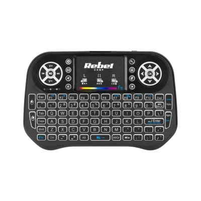 Ασύρματο πληκτρολόγιο Rebel Mini Q5 Smart TV BOX εύρος λειτουργίας έως 10m  με touchpad & λειτουργία ποντικιού