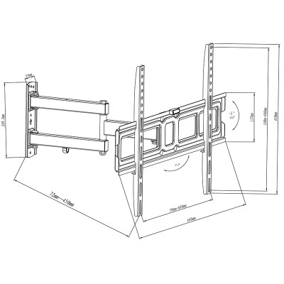 Βάση τηλεόρασης για οθόνη 32-65'' για βάρος έως 40kg BLOW ρυθμιζόμενη κλίση Βάση τηλεόρασης για οθόνη 32-65'' για βάρος έως 40kg BLOW ρυθμιζόμενη κλίση