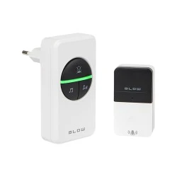 Ασύρματο Κουδούνι 1 προς 1 AC 230V KINETIC DK-11 Blow σε λευκό χρώμα με εύρος μετάδοσης έως 100m 