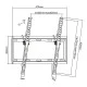 Βάση τηλεόρασης για οθόνη 26-55" ανοχή έως 35Kg Cabletech σε μαύρο χρώμα επίτοιχη Βάση τηλεόρασης για οθόνη 26-55" ανοχή έως 35Kg Cabletech σε μαύρο χρώμα επίτοιχη