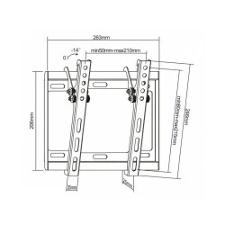 Βάση τηλεόρασης για οθόνη 23-42'' Cabletech σε μαύρο χρώμα ρυθμιζόμενη