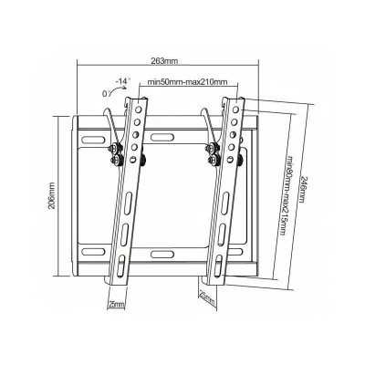 Βάση τηλεόρασης για οθόνη 23-42'' Cabletech σε μαύρο χρώμα ρυθμιζόμενη Βάση τηλεόρασης για οθόνη 23-42'' Cabletech σε μαύρο χρώμα ρυθμιζόμενη