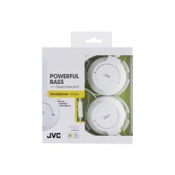 Ακουστικά κεφαλής JVC με μικρόφωνο HAS-R185WE σε λευκό χρώμα 