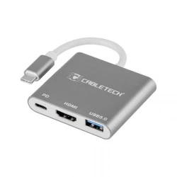Προσαρμογέας Type C - υποδοχές HDMI, USB 3.0, type C Cabletech με ανάλυση 4K