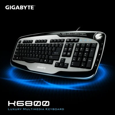 Πληκτρολόγιο Gigabyte GK-K6800 σύνδεση USB με ανθεκτικό μηχανισμό & glossy επιφάνεια
