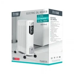 Ηλεκτρική θερμάστρα λαδιού TEESA 2000W 9 πτερύγια & διακόπτη ανατροπής με διάσταση 230x416x600mm