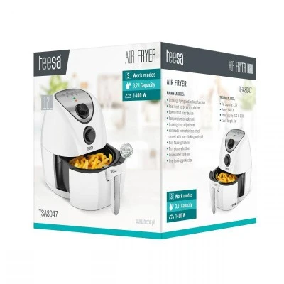 Φριτέζα αέρος AIR FRYER με χωρητικότητα  3.2L 1400W TEESA με ρύθμιση θερμοκρασίας & χρόνου μαγειρέματος 