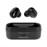 Ακουστικά ασύρματα TWS Kruger&Matz Air Dots 1 με ΒΤ & εμβέλεια έως 10m μαύρο χρώμα