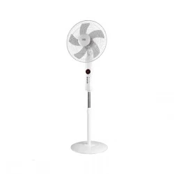 Ανεμιστήρας δαπέδου 50W 17"/43cm με τηλεχειριστήριο TEESA σε λευκό χρώμα 