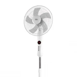 Ανεμιστήρας δαπέδου 50W 17"/43cm με τηλεχειριστήριο TEESA σε λευκό χρώμα 