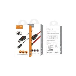 Καλωδιο USB - Lightning με οθονη 1.2m HOCO U29 σε λευκό χρώμα 