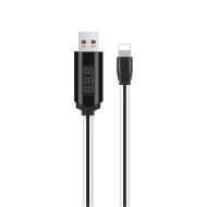 Καλωδιο USB - Lightning με οθονη 1.2m HOCO U29 σε λευκό χρώμα 