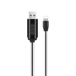 Καλωδιο USB - Lightning με οθονη 1.2m HOCO U29 σε λευκό χρώμα 