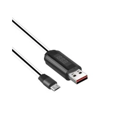 Καλωδιο USB - Micro USB με οθόνη με μήκος 1.2m HOCO U29 σε λευκό χρώμα 