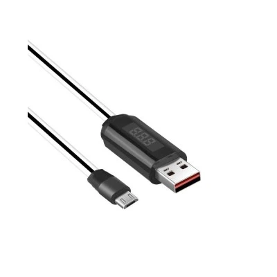 Καλωδιο USB - Micro USB με οθόνη με μήκος 1.2m HOCO U29 σε λευκό χρώμα 