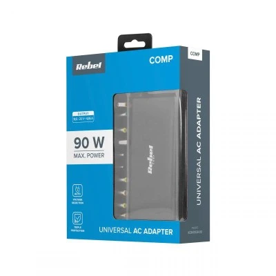 Τροφοδοτικό 18-20V 90W 4.86A με 10 βύσματα αυτόματο REBEL προστασία από υπέρταση & υπερθέρμανση