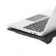 Βάση με ανεμιστήρα για Laptop 10-14'' από ABS - μεταλλικό πλέγμα σε μαύρο χρώμα & οπίσθιο φωτισμό